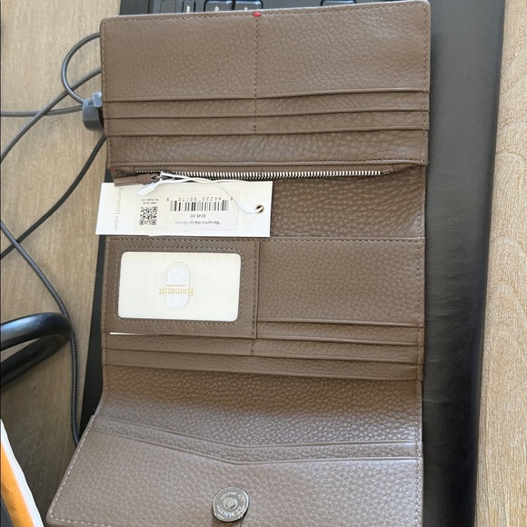 Hammitt Chocolate Leather Clutch - Benjamin Wallet Olivine. NWT - Picture 3 of 3